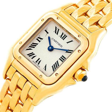 cartier gold watcg|cartier 18k gold ladies watches.